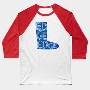 How do you say Buttigieg? Drawing of Boot in blue with distressed text Baseball T-Shirt
